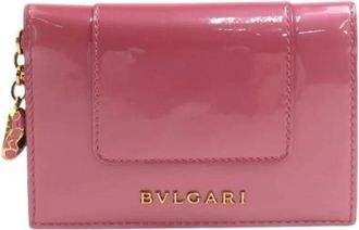 Bulgari Pre-owned Wallets, female, Pink, Size: ONE SIZE Pre-owned Vintage Card Case