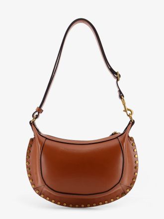 Isabel Marant Womens Leather Crossbody Bag Oskan Moon Brown Shoulder