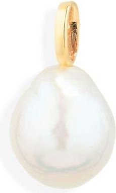 Adina Reyter Genuine Baroque Pearl Pendant Charm in 10K Yellow Gold at Nordstrom