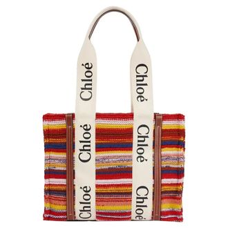 Chlo&eacute; Chlo&eacute; Womens Woody Medium Tote Bag - Red Wool - One Size
