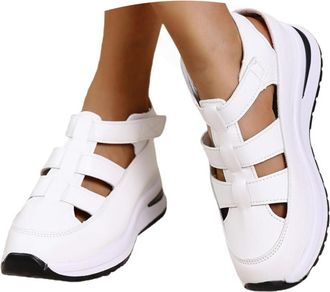 Generic Gladiator Sandals for Women Closed Toe Sandals for Women Extra Wide Fit Platform Sandal Chunky Fisherman Sandal Soft Sole Non-Slip Summer Sports Shoes