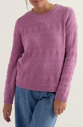 Seasalt Cornwall Kinter Organic Cotton Crewneck Sweater in Orchid at Nordstrom, Size 14 Us