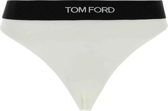 Tom Ford Modal Signature Thong - Dames - Onderbroek - Wit - S - Ondergoed