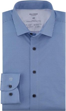Olymp Olymp, Overhemden, Heren, Blauw, L, Blauw Business Overhemd