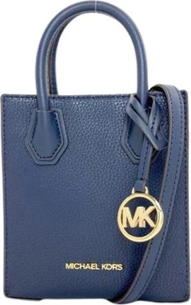 Michael Kors Pre-owned Leather Mini Bag - Dames - Vintage Mini Tas - Blauw - ONE Size - Leer - Vintage