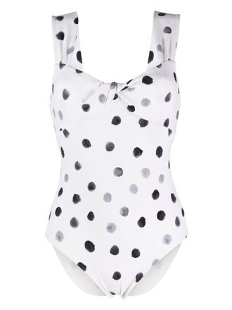 Marysia Swim Badpak met stippen - Wit