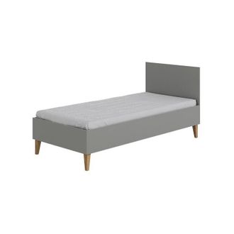 Topeshop Topeshop - griso - Letto singolo grigio per bambini 180 x 80 cm con base