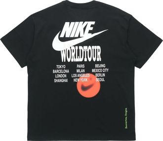 Nike World Tour Around the world Round Neck Short Sleeve Black DA0990-010