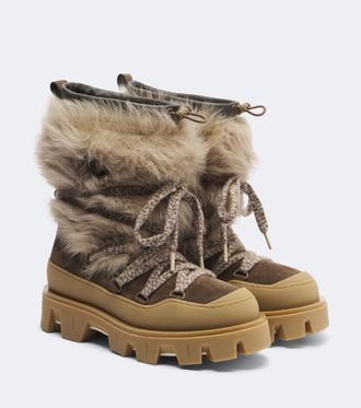 Moncler Peak Apr&egrave;s shearling snow boots