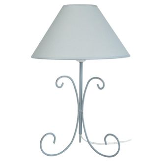 Tosel L&aacute;mpara de mesita 30cm madera gris