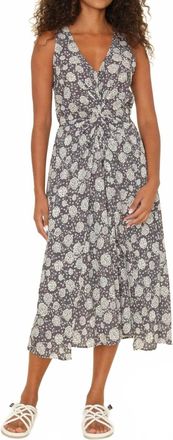 Xirena Vivian Floral Midi Dress In Smokey Grey