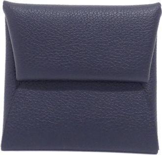 Herm&egrave;s Blue Nuit Coin Purse/Coin Case (Pre-Owned)