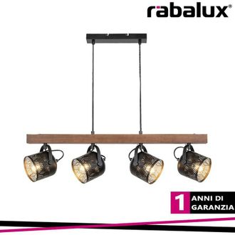 Rabalux Pendente Rotem 4xe14 750mm Walnut/black