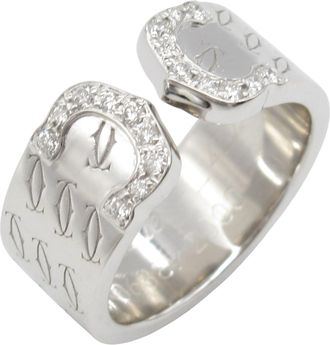 Cartier Clear White Gold (18K) Band Ring (Pre-Owned)