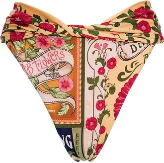 Agua Bendita Lily Harvest High Waist Bikini Bottoms in Orange at Nordstrom Rack, Size X-Large