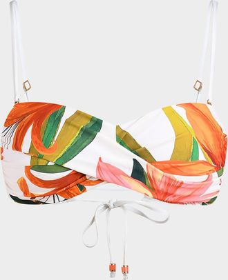 La Blanca Jungle Blossoms Bandeau Bikini Top
