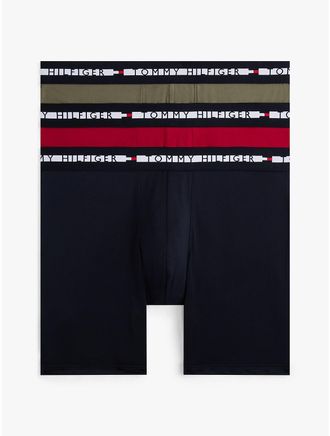 Tommy Hilfiger Mens TH Comfort+ Boxer Brief 3-Pack - Green - S