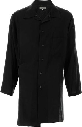 Yohji Yamamoto Black Cellulose Oversize Shirt