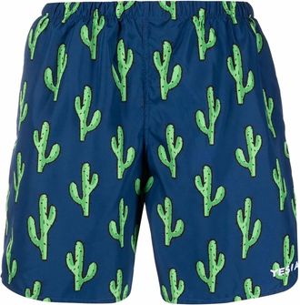 Yes I Am Costume da bagno con stampa - Blu