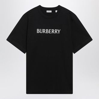 Burberry Schwarzes T-Shirt von Burberry mit Logo-Print