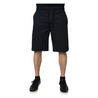 Dolce & Gabbana Bermuda Sweatshorts - Heren - Korte Broeken - Blauw - S - Katoen - Korte Broeken