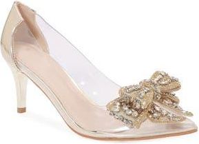 Berness Nala Rhinestone Clear Pump in Gold at Nordstrom Rack, Size 5.5