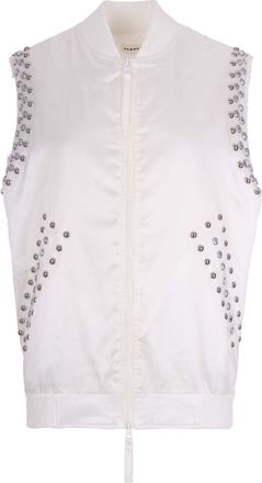 P.A.R.O.S.H. Sleeveless Bomber Jacket With Studs