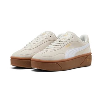 Puma Sneaker PUMA CLUB II ERA PLATFORM SD WNS, Damen, Gr. 37,5, grau (vapor gray, puma wei&szlig;), Leder, unifarben, Schuhe Sneaker, Obermaterial aus Leder, Inn