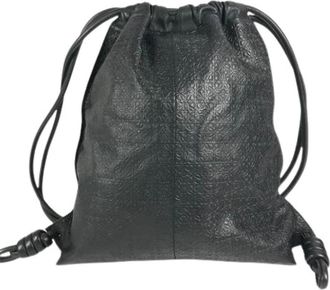Loewe Pre-owned Leren Rugzak - unisex - Vintage Rugzakken - Zwart - ONE Size - Leer - Vintage