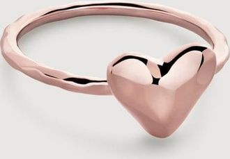 Monica Vinader Rose Gold Heart Stacking Ring
