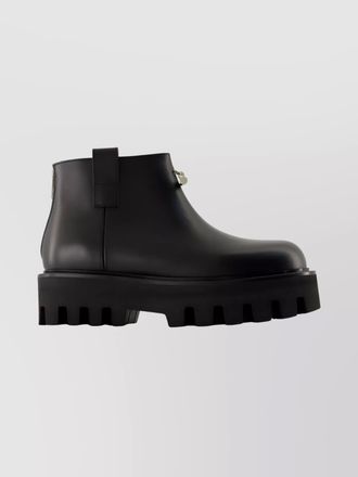 Alexander McQueen leather platform ankle boots