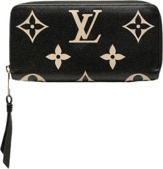 Louis Vuitton Pre-owned Clutches, female, Black, Size: ONE SIZE Pre-owned Monogram Empreinte Zippy Wallet