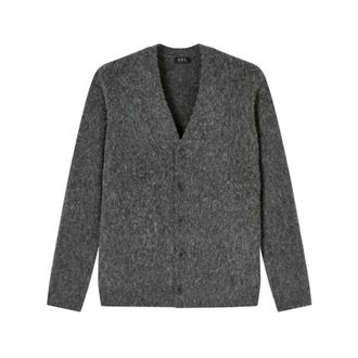 A.P.C. Cardigan a V - - Knitwear - Uomo - Grigio - S