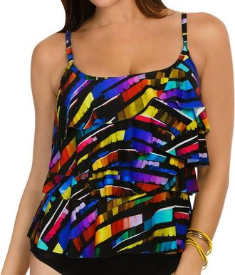 Miraclesuit Tiering Up Tankini Top In Color Code