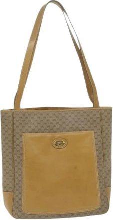 Gucci Pre-owned Tote Bags, female, Beige, Size: ONE SIZE Pre-owned Vintage Micro Small GG Canvas Tote Bag