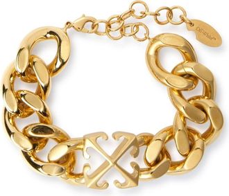 Off-white Arrow chain bracelet - women - Brass - One Size - Gold