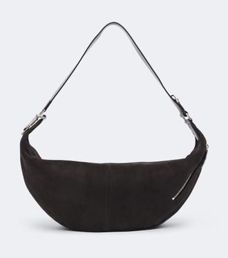 Christophe Lemaire Quiver Clip suede shoulder bag