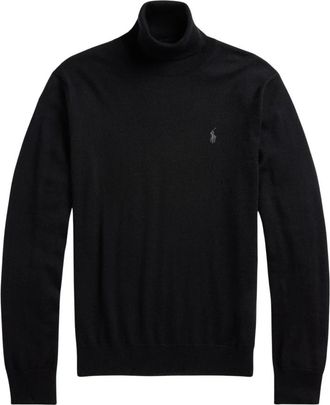 Ralph Lauren Roll Neck Turtleneck - Heren - Coltruien - Zwart - M - Wol - Truien & Vesten
