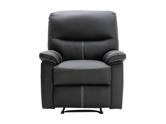 VENTE-UNIQUE.COM Sill&oacute;n relax piel sint&eacute;tica negro