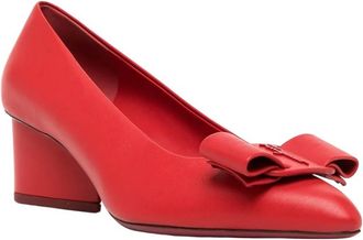 Ferragamo Womens Viva Bow Pumps In Red