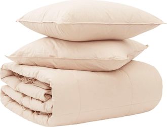 vidaXL Juego De Edred&oacute;n 2 Uds. 135 X 220 Cm Todas Las Estaciones Beige Vidaxl