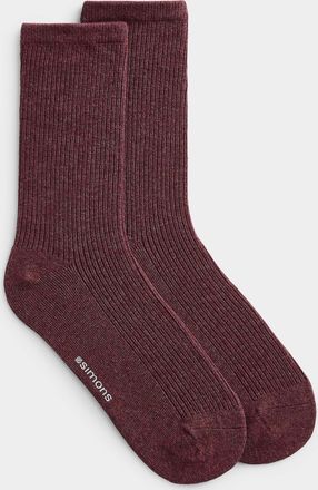Simons Womens Finely ribbed socks
