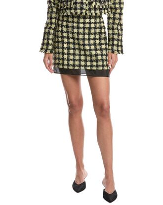 Toccin Spencer Silk-Trim Wool-Blend Mini Skirt