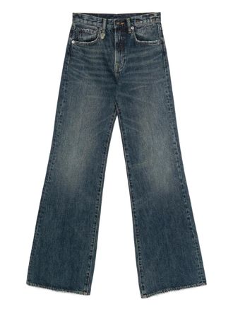 R13 raw-cut jeans - women - Cotton/Calf Leather - 27 - Blue