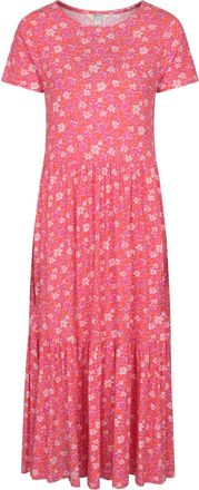 Mountain Warehouse Dames Sardini&euml; Bloemen Gelaagd Jurk (Heldere Roze)