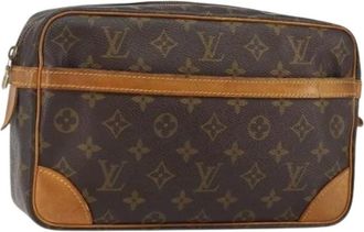 Louis Vuitton Pre-owned Clutches, female, Brown, Size: ONE SIZE Pre-owned Canvas clutches