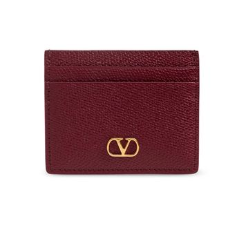 Valentino Garavani Accessoires, Dames, Rood, ONE Size, Leer, VLogo Leren Kaarthouder