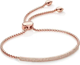Monica Vinader Stellar Champagne Diamond Mini Bar Bracelet
