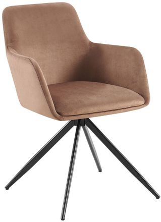 Clp Silla De Comedor Olema En Terciopelo Marr&oacute;n