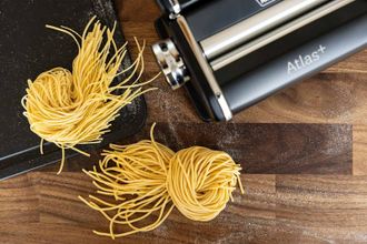 Marcato Atlas+ Pasta Machine with Cutter, Hand Crank, and Instructions, Made in Italy